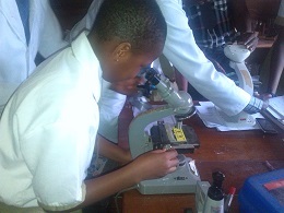  2014.10.01 Student with microscope